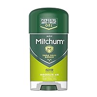 Mitchum Antiperspirant Deodorant Stick for Men, Triple Odor Defense Gel, 48 Hr Protection, Dermatologist Tested, Mountain Air, 2.25 oz