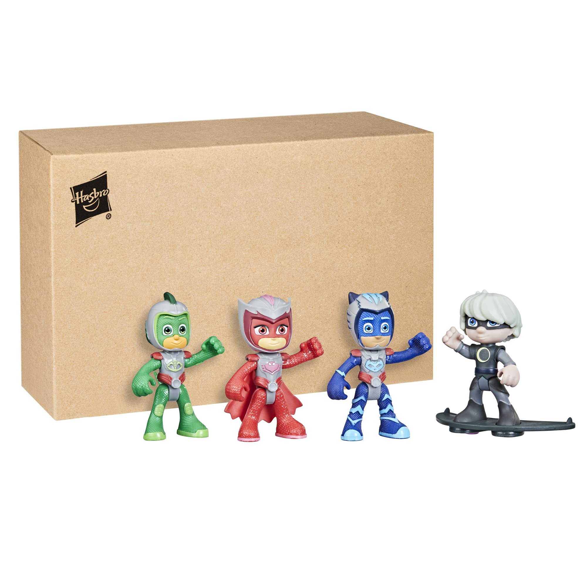 PJ Masks Flight Time Mission Action Figure Set, Preschool Toy for Kids Ages 3 and Up, Includes 4 Action Figures and 1 Accessory
