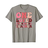 Loved Preschool Teacher Valentines Day Preschool Teaching T-Shirt