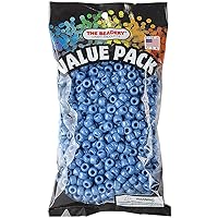 The Beadery 6 by 9mm Barrel Pony Bead in Denim, Small, 900-Piece
