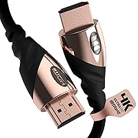 Monster 12Ft HDMI Electronic Cable 4K Ultra Hd with Ethernet Cord 60/120 Hz Refresh Speed 21Gbps 1080p Video Corrosion Resistant Gold Contact for Projector/Laptop/Monitor/Television/Personal Computer