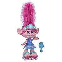 Trolls DreamWorks World Tour Dancing Hair Poppy Interactive Talking Singing Doll with Moving Hair, Toy for Girls and Boys 4 Years and Up