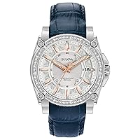 Bulova Men's Icon High Precisionist Quartz Chronograph Diamond Watch, 100m Water Resistant, Continous Sweeping Secondhand