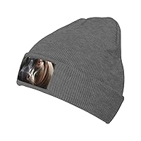 Unisex Beanie for Men and Women Hippo Knit Hat Winter Beanies Soft Warm Ski Hats