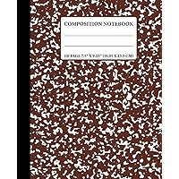 Brown Marble Composition Notebook: Brown and White Marble Style Wide Ruled, Lined Paper ,9.75 X 7.5 Inch (19.05 X 23.5 Cm) ready to use for school