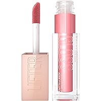 Maybelline Lifter Gloss, Hydrating Lip Gloss with Hyaluronic Acid, High Shine for Plumper Looking Lips, Silk, Warm Mauve Neutral, 0.18 Ounce