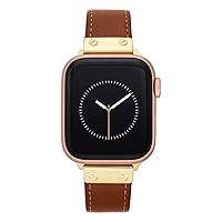 Anne Klein Leather Fashion Band for Apple Watch Secure, Adjustable, Apple Watch Band Replacement, Fits Most Wrists