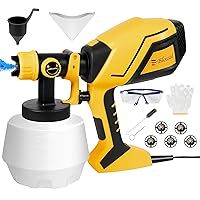 Paint Sprayers for Home Interior 700 W HVLP Electric Spray Gun with 5 Copper Nozzles & 3 Patterns Easy to Clean, Ideal Paint Gun for Furniture, Cabinets, Fences, Walls, Decks, DIY Projects
