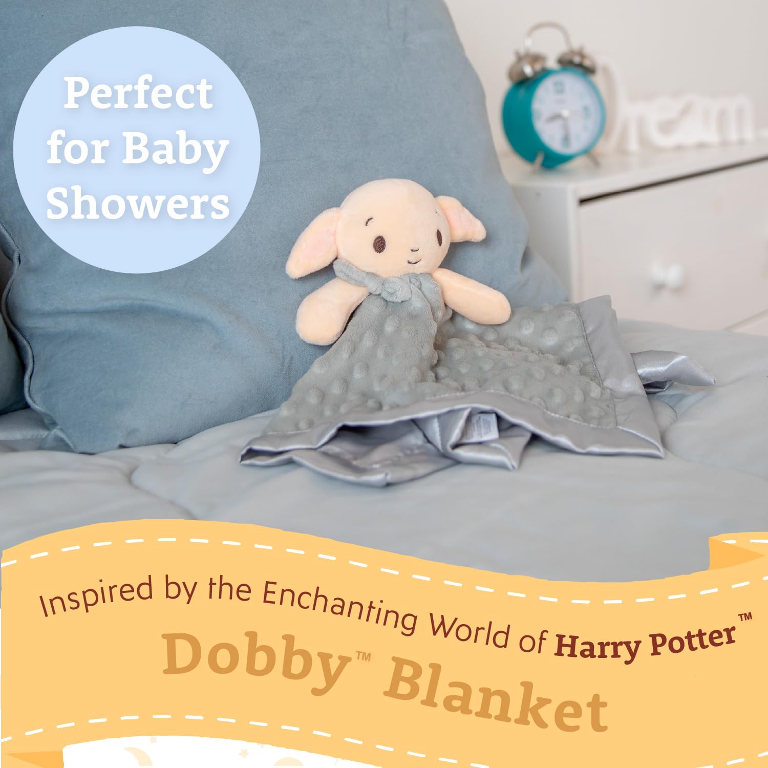 KIDS PREFERRED Harry Potter 12 Inch Dobby Baby Lovey Security Blanket Snuggle Toy Stuffed Animal for Newborn Infants and Babies