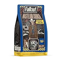 Bones Coffee Company Wasteland Crunch Flavored Ground Coffee Beans Chocolate Candy Bar Flavor | 12 oz Medium Roast Low Acid Coffee | Gourmet Coffee Inspired From Fallout Series (Ground)