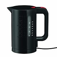 Bistro Electric Water Kettle, 34 Ounce, 1 Liter, Black
