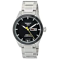 Men's PRS 516 Powermatic 80 316L Stainless Steel case with Ceramic Bezel Automatic Watch Strap, Grey, 20 (Model: T1004301105100)