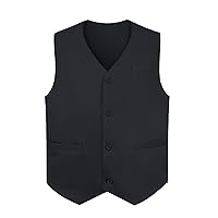 TopTie Waiter Uniform Unisex Button Vest for Supermarket Clerk & Volunteer