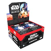 Star Wars: Unlimited TCG Spark of Rebellion Booster Display (Set of 24 Booster Packs) - Trading Card Game for Kids & Adults, Ages 12+, 2+ Players, 20 Min Playtime, Made by Fantasy Flight Games