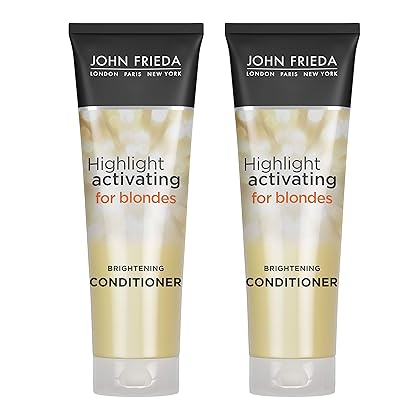John Frieda Sheer Blonde Brightening Hair Conditioner, Helps Nourish and Activate Natural-looking Highlights, 8.45 Ounce (2 Pack)