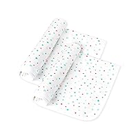 RUILI Waterproof Diaper Changing Pad for Baby, Soft Cotton Reusable Changing Pad Liner, Portable Absorbent Change Mat for Girls Boys Women (2 Pack, Star)