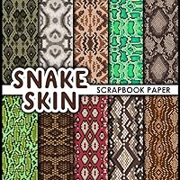 Snake Skin Scrapbook Paper: 20 Double Sided Sheets 8.5 x 8.5 for Scrapbooking, Mixed Media Art, Junk Journals, Crafting projects, Origami, and More | Premium Color