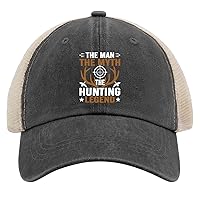 The Man The Myth The Hunting Legend Hat Women’s Hat AllBlack Black Hat Women Gifts for Girlfriends Workout Hat
