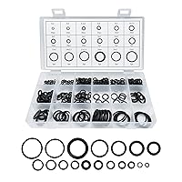 300 PCS Rubber O-Ring Assortment Kit Set,O Rings Seal Gasket Rubber Washer Assortment Rubber,O-Rings Gaskets Washers for Car,Professional Plumbing,Faucet,Mechanic,Repairs,Air or Gas Connections