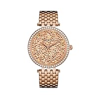 Caravelle by Bulova Modern Quartz Ladies Watch, Stainless Steel Crystal , Rose Gold-Tone (Model: 44L236)