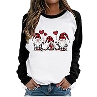 Fall Sweatshirts for Women Gifts for Couples Heart Patterned Mock Neck Shirts Sexy Dating Thanksgiving Shirts