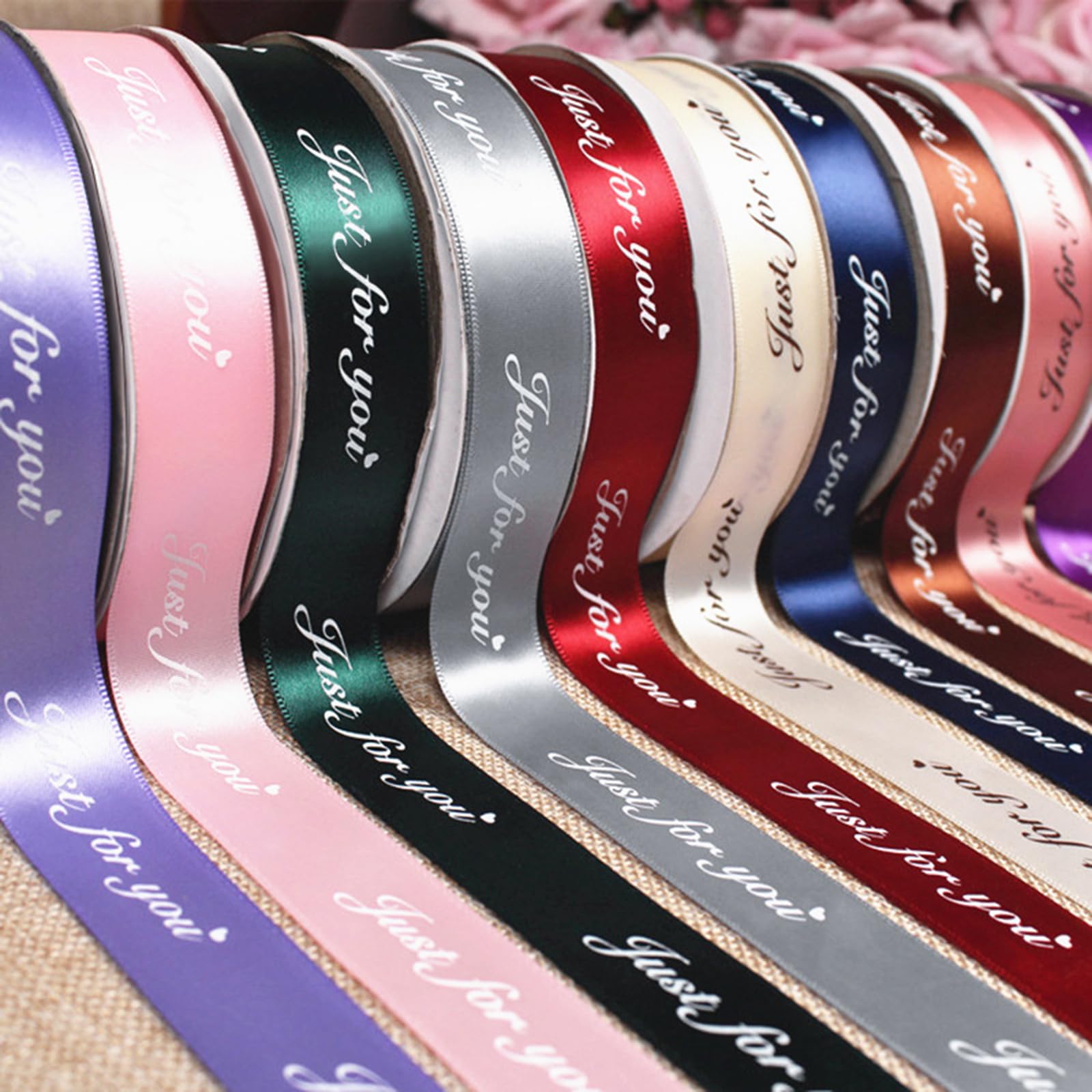 Personalized Logo Polyester Ribbon Wedding Birthday Satin Ribbons 100 Yard/lot,Custom Memorial Ribbons Personalized with Logo (100Yards(90m),13mm Ribbon)