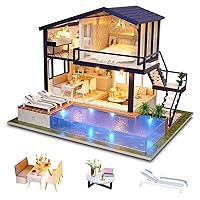 GuDoQi DIY Miniature Dollhouse Music Kit, Tiny Apartment Kit 1:24 Scale, Great Gift for Birthday and Christmas
