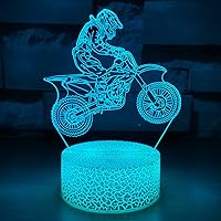 7 Colors 3D Illusion Light Lamp Auto Gradual Changing 3D Night Light | Home Room Decoration Table Lamp with Smart Touch & USB Cable | Christmas Birthday Gift for Adults Boys Girls