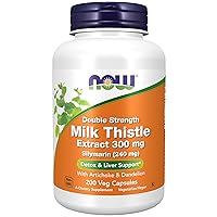Supplements, Silymarin Milk Thistle Extract 300 mg with Artichoke and Dandelion, Double Strength, Supports Liver Function*, 200 Veg Capsules