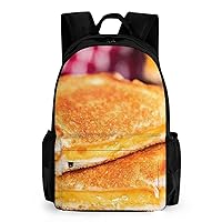 Grilled Cheese Sandwich Laptop Backpack for Men Women Shoulder Bag Business Work Bag Travel Casual Daypacks