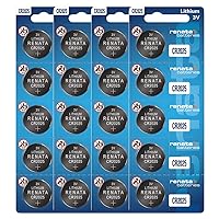 Renata CR2025 Batteries - 3V Lithium Coin Cell 2025 Battery (20 Count)