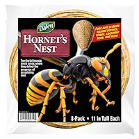 Hornet's Nest - Insect-Repellent for Outdoors - Mimics Real Nests, Making Hornets and Others Avoid Your Space – 11in, 3 Pack
