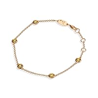 14K Yellow/White/Rose Gold By the Yard Bracelet With 0.48 Total Carat Weight Natural Diamond (Round Shape, Yellow Color, VS-SI2 Clarity) Bracelets For Women, Gold Jewelry For Women, Gift For Her