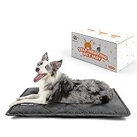Mora Pets Dog Crate Pad Kennel Pad for Medium Large Dogs Grey 36 x 24 Inches Reversible Liner Ultra Soft and Self Heating Washable Pet Dog Bed Mat with Removable Cover Anti Slip Bottom