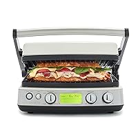 GreenPan Elite 7-in-1 Multi-Function Contact Grill & Griddle, Healthy Ceramic Nonstick Aluminum, Grill & Waffle Plates, Adjustable Shade & Shear, Closed Press/Open Flat Surface, PFAS-Free, Cream White
