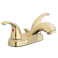 15-B42WP-PB-AV Two Handle Bathroom Sink Faucet, Polished Brass