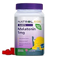 Natrol Kids Melatonin Sleep Aid Gummy, 1mg, Supplement for Children, Ages 4 and up, 180 Berry Flavored Gummies