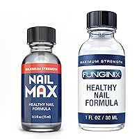 Finger and Toe Fungis Bundle Funginix Healthy Nail Formula and Nail Max Anti-Fungal. Extra Strength Anti-fungal Foot Care Package