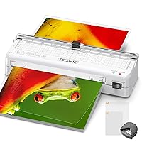 Laminator Machine, 4 in 1 Thermal & Cold Laminator with Laminating Sheets,Poartable Office Presentation Laminators for Business or Personal Use, Quick Warm-Up and Jam-Free (A4-White)