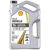 Shell Rotella T5 Synthetic Blend 15W-40 Diesel Engine Oil (1 Gallon, Case of 3)