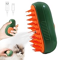 Steamy Cat Brush, 3 in 1 Cat Steamy Brush, Electric Cat Steam Brush, Cat Grooming Brush Silicone Self Cleaning Steam Brush for Massage,Clean and Removing Loose Hair