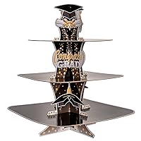 Beistle 3-Tier Congrats Grad Cupcake Stand Dessert Holder Graduation Party Decorations