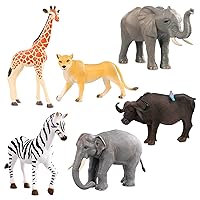 Terra by Battat – Wild Life Set – Realistic Animal Toy Figures with Elephant Toys for Kids 3+ (6 Pc)