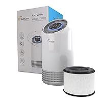 Air Purifier Bedroom Office Use [True Hepa] Filter Silent Comfort White Noise Smart Air Cleaner Smokers Eliminate Allergies Odor Dust Eliminator High Efficiently Carbon Filters [California Compliant]