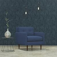 RoomMates RMK11569WP Dark Blue Ornate Ogee Peel and Stick Wallpaper