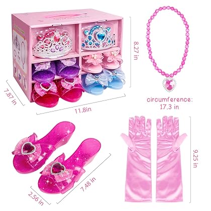 Meland Princess Dress Up Shoes - Princess Toys for Girls Age 3,4,5,6 Year Old for Birthday Christmas Gift