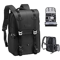 K&F Concept Camera Backpack, Camera Bags for Photographers Large Capacity Camera Case with Raincover,15-15.6 Inch Laptop Compartment Compatible for Canon/Nikon/Sony/DJI Mavic Drone(Backpack 20L)