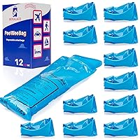 ROXALACE® Resealable Disposable Urinal Bags, 12 Pack 1000 ml Unisex Urine Bag Travel Traffic Jam Emergency Urinals Bag, Camping Pee Bags, Portable Toilet Pee Bags for Men Women Kids Patient