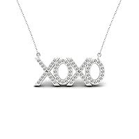 S925 Sterling Silver 1/5ct TDW Diamond XOXO Necklace (I-J, I2)