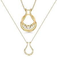 Original Patented s925 Gold Ring Holder Necklace - Sterling Silver - Wedding Ring Holder Necklace Gift for Her